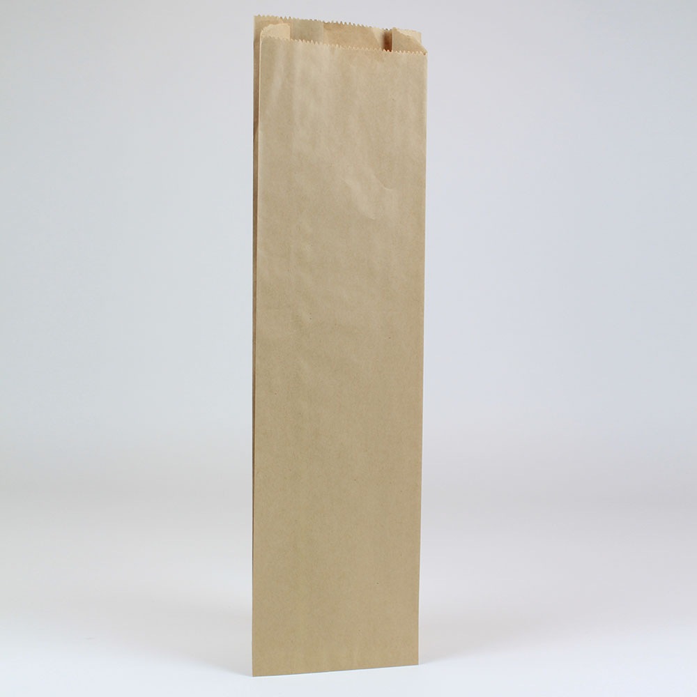 Merchandise Bag - Bottle & Bread, 5'' x 2'' x 16'', Natural Kraft