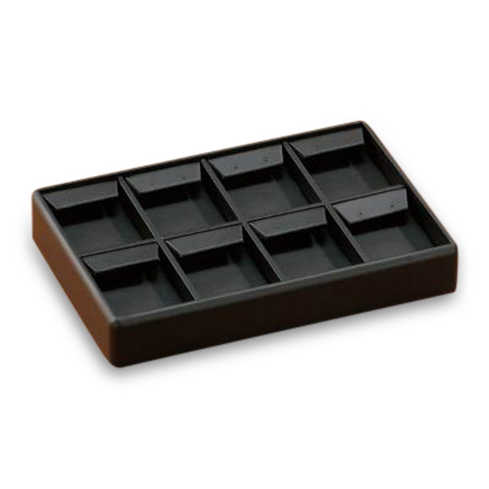 Black Leatherette 8 Drop Earring Tray