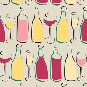 Wine Bottles Print Tissue Paper