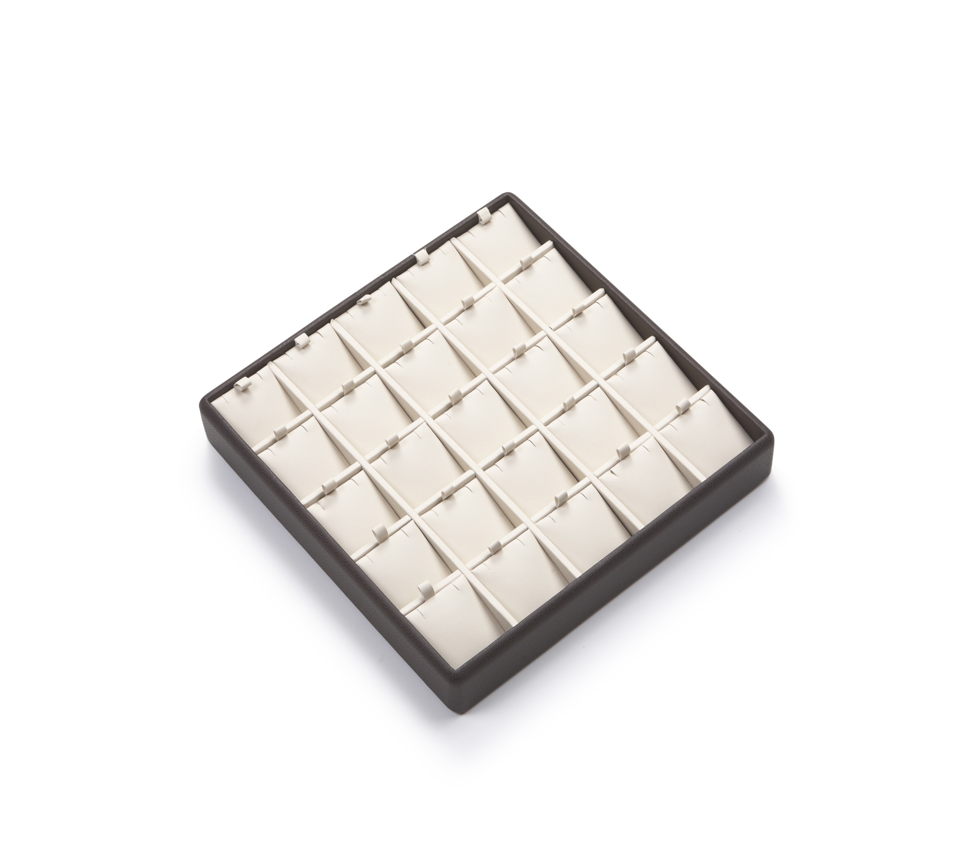 Chocolate/Beige Leatherette 25 Pendant Tray