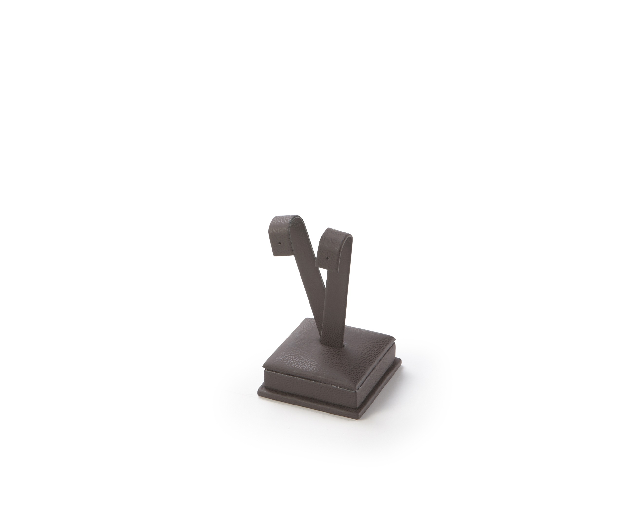 Chocolate Leatherette Short Earring Stand