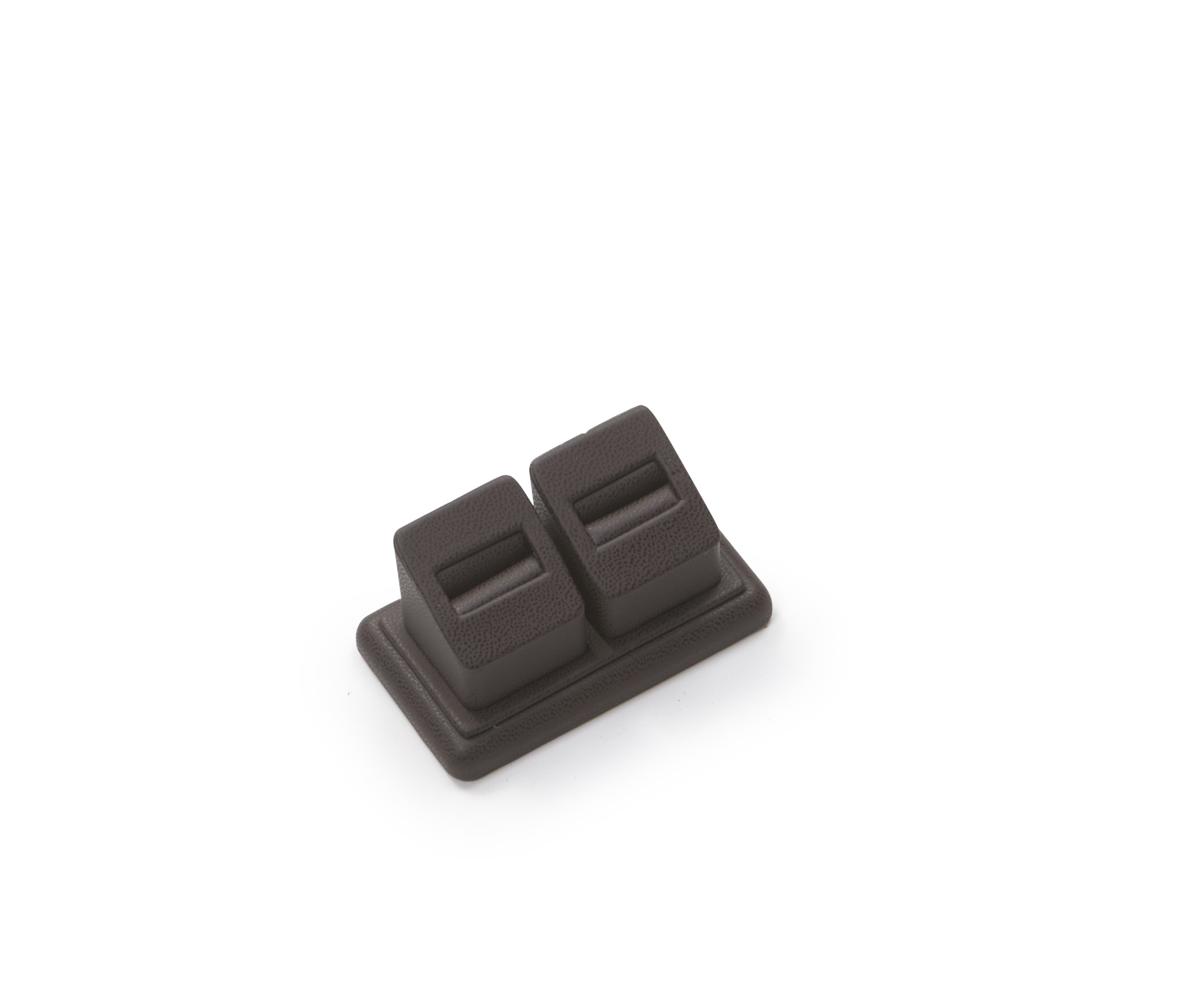 Chocolate Leatherette 2 Ring Slot Stand