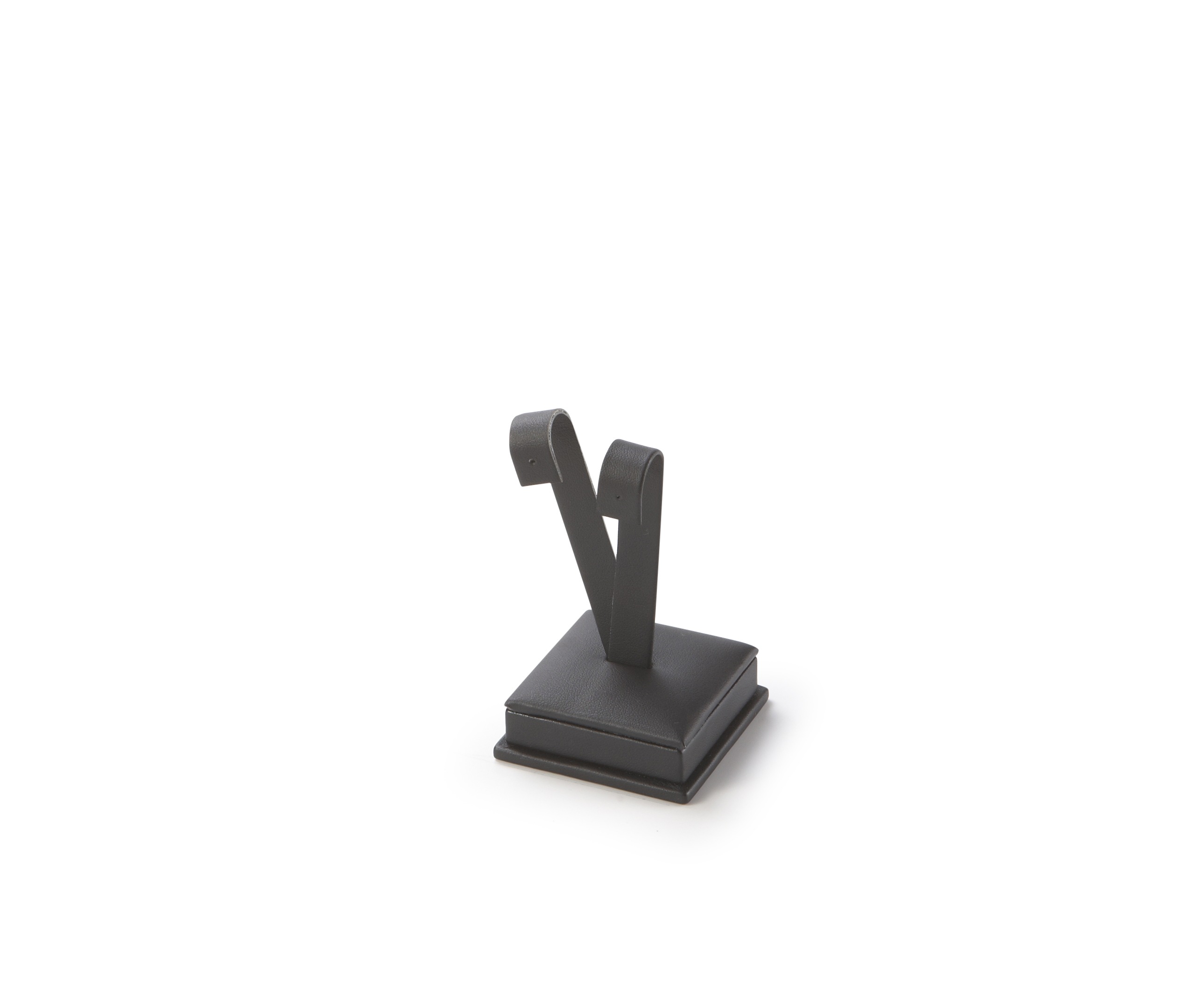 Black Leatherette Short Earring Stand