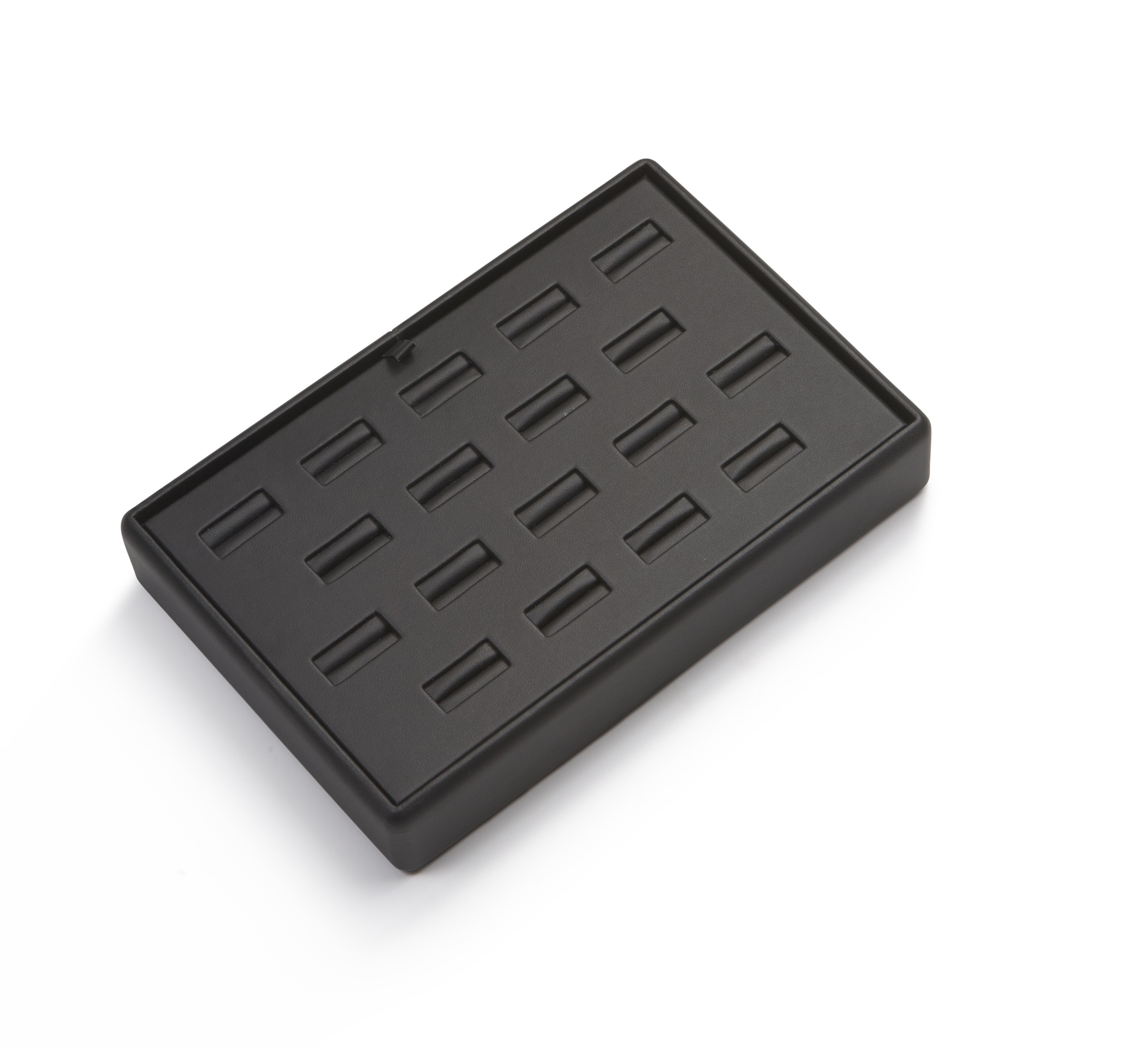 Black Leatherette 18 Slot Ring Tray