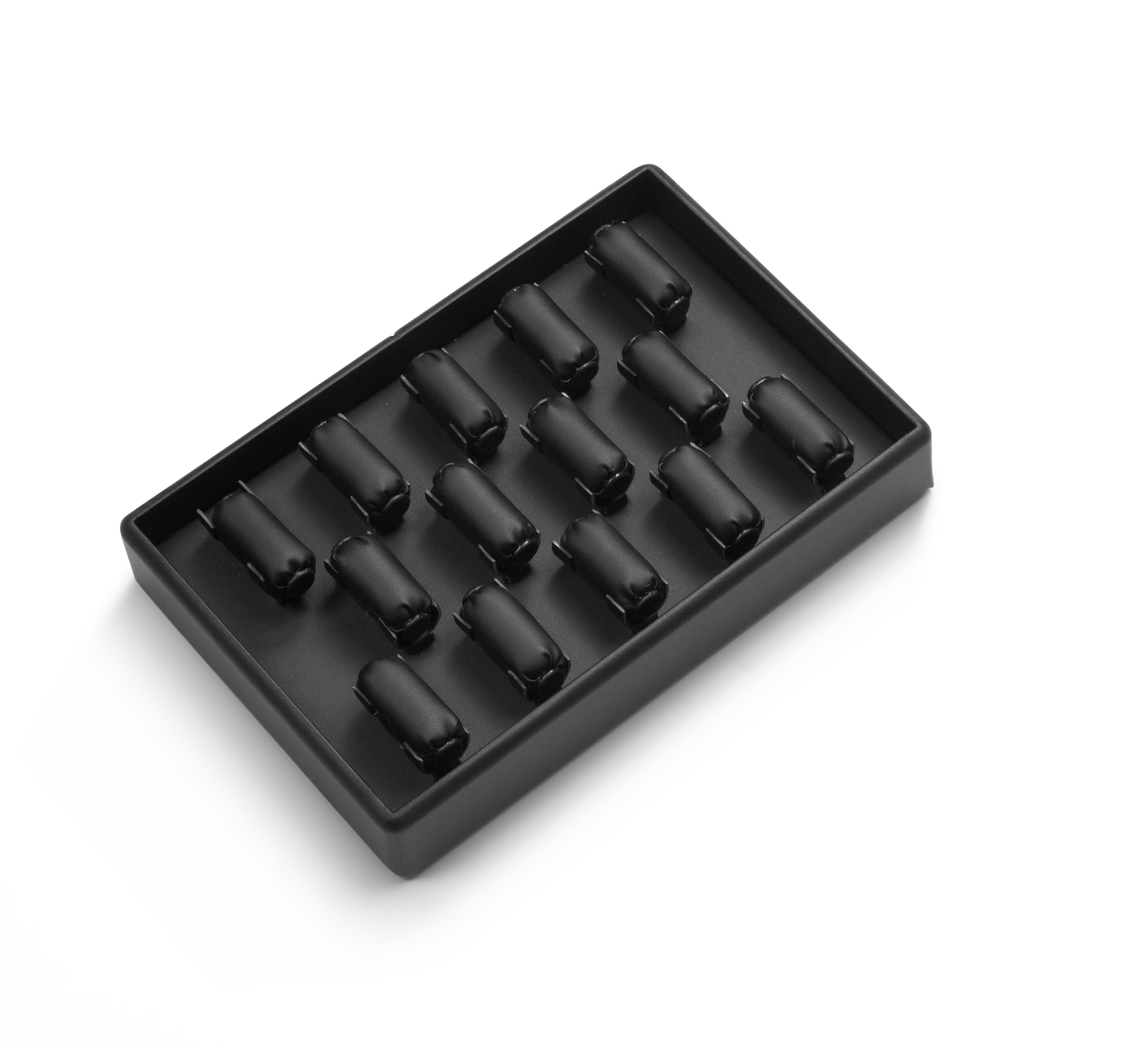 Black Leatherette 14 Ring Bar Tray