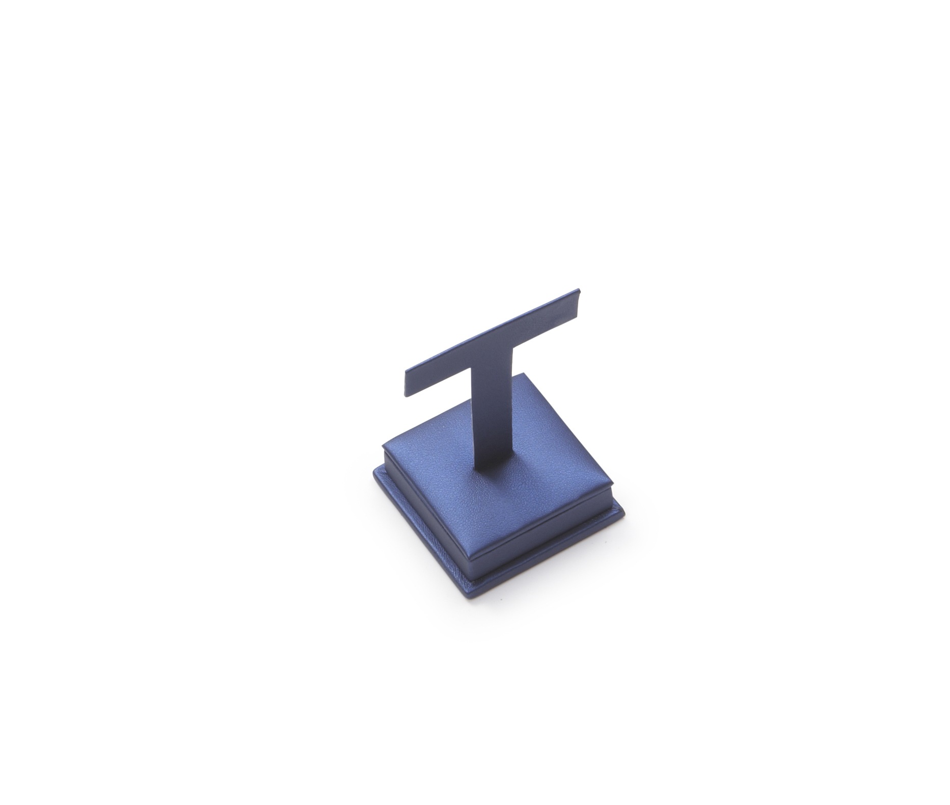 Navy Blue Leatherette Short Earring Stand