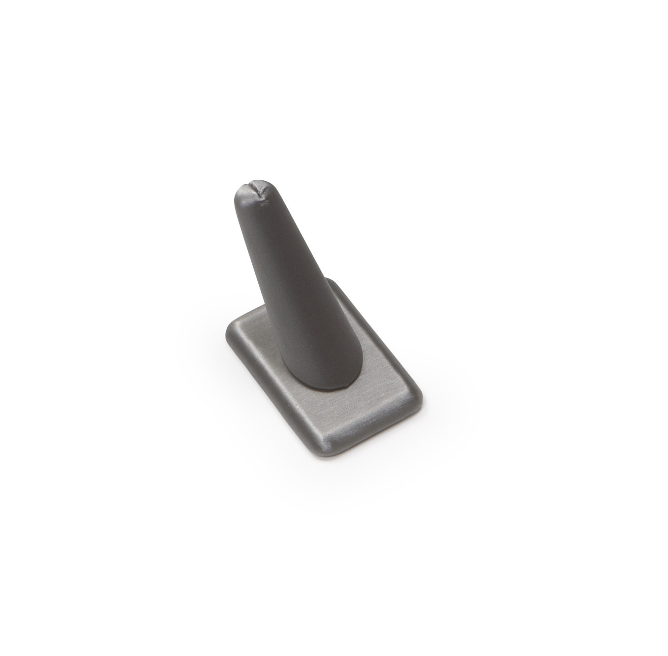 Silver Gray Leatherette 1 Ring Finger