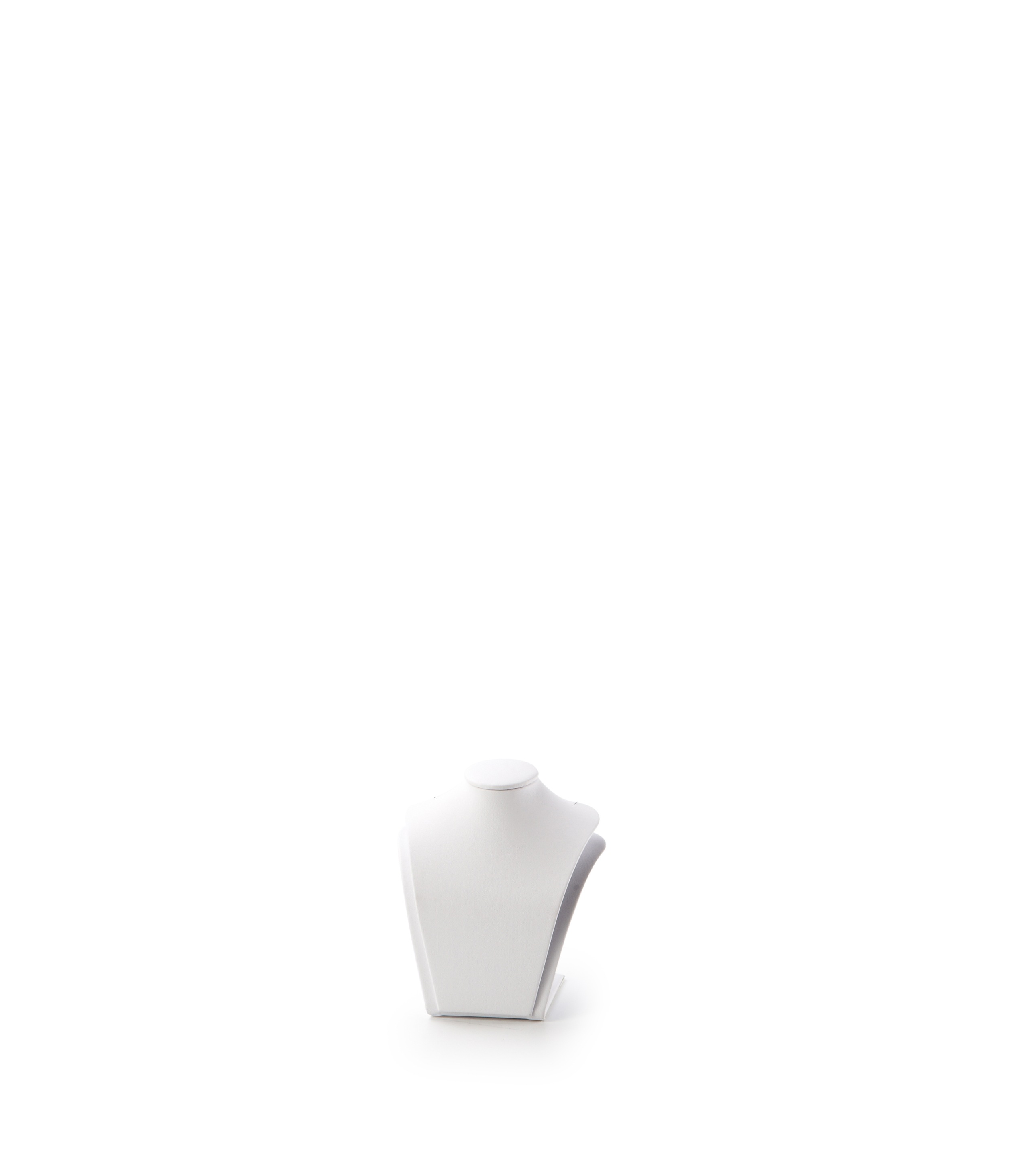 White Leatherette Medium Pendant Stand